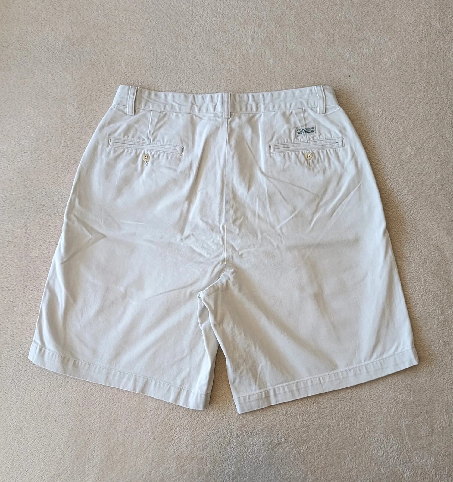 Short Vintage Polo Ralph Lauren Chino blanco roto Talla 33 – photo 2